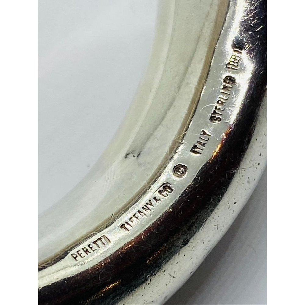 TIFFANY & CO STERLING SILVER ELSA PERETTI (1981) BANGLE DONUT - Picture 5 of 9